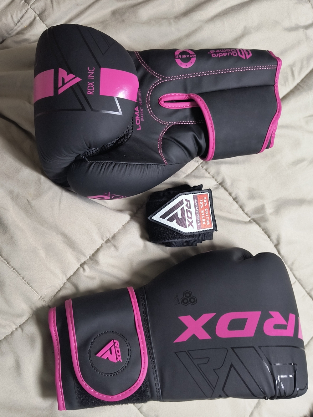 RDX Women's Black & Pink Boxing Gloves